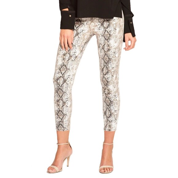 Lior Paris Joy Pants Women's 6 Pull-on Brown Snake Print Legging Skinny Jeans - Picture 12 of 12